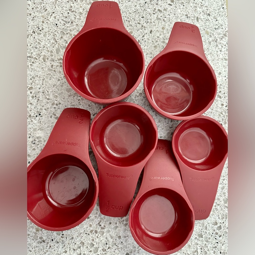 Tupperware measuring cup set of 6 Berry color - Picture 4 of 5